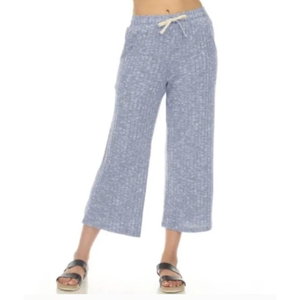 NWT Johnny Was Calme Cozy Wide Leg Loungewear Pant Blue Size Medium $128 [jb]